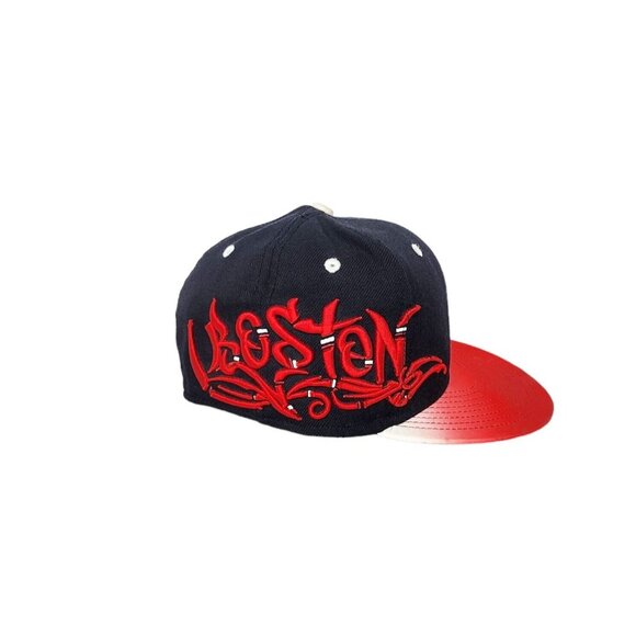 Boston Red Sox Wicked Fade Custom New Era Hat Cap 7 1/8 Black and Red Ombre - Picture 1 of 10